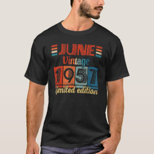 Vintage June 1957 65th Birthday  65 Years Old T-Shirt