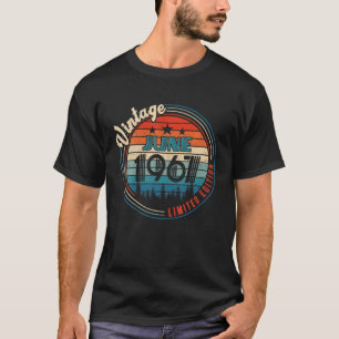 Vintage June 1967 55Th Years Old Birthday Gifts T-Shirt