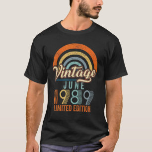 Vintage June 1989 33rd Birthday T-Shirt