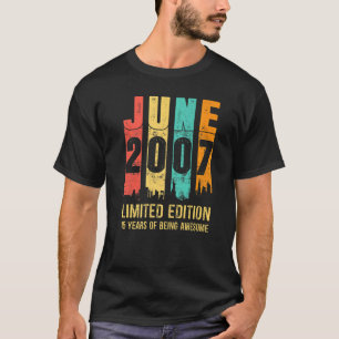 Vintage June 2007 15 Years Old 15th Birthday T-Shirt