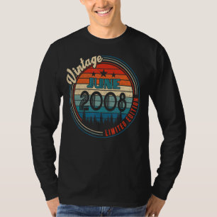 Vintage June 2008 14 Years Old Birthday T-Shirt
