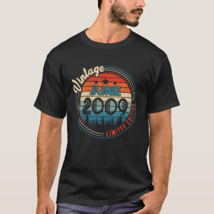 Vintage June 2009 13 Years Old Birthday Gifts T-Shirt