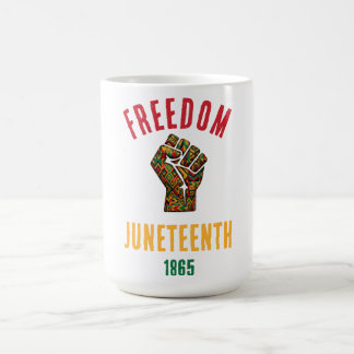 Vintage Juneteenth Freedom 1865 Pan-African Patter Coffee Mug