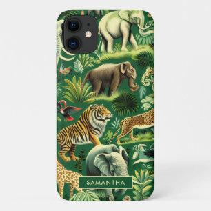 Vintage Jungle Animals Pattern Case-Mate iPhone Case