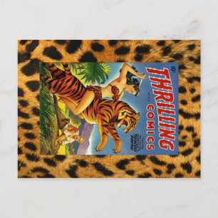 Vintage Jungle Comic Cover Postcard
