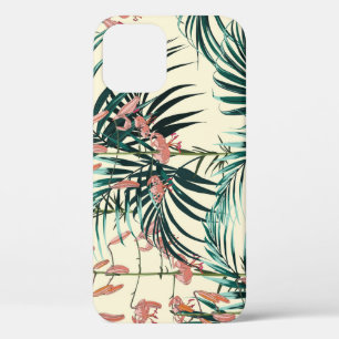 Vintage Jungle: Dark Green, Orange Lily. iPhone 12 Case