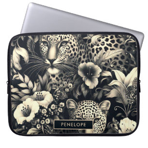 Vintage Jungle Jaguar Laptop Sleeve