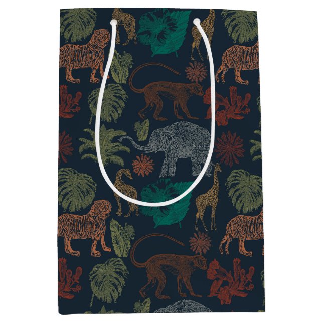 Vintage Jungle Safari Medium Gift Bag (Front)