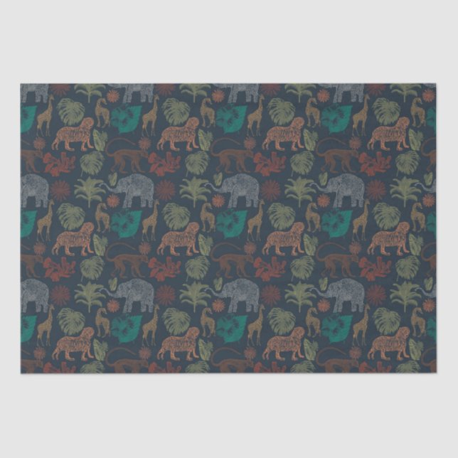 Vintage Jungle Safari Tissue Paper (Front)