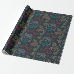 Vintage Jungle Safari Wrapping Paper