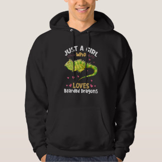Vintage Just A Girl Who Loves Bearded Dragon Liza Hoodie