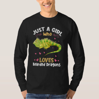 Vintage Just A Girl Who Loves Bearded Dragon Liza T-Shirt
