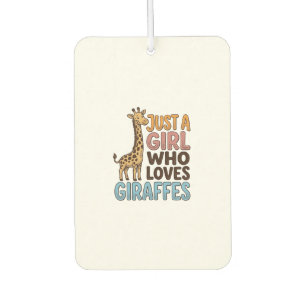 Vintage Just A Girl Who Loves Giraffes Shirt (5)_1 Car Air Freshener