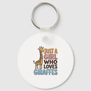 Vintage Just A Girl Who Loves Giraffes Shirt (5)_1 Key Ring