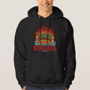 Vintage Just A Guy Who Loves Burgers Fast Food Bur Hoodie