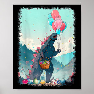 Vintage Kaiju Easter Day Shirt Kaiju Japanese Art Poster