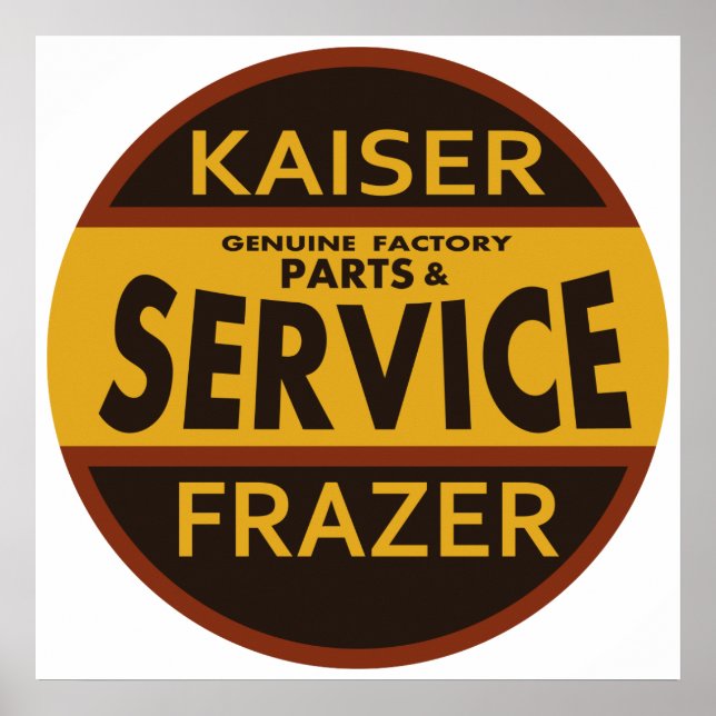 Vintage Kaiser Frazer service sign (Front)