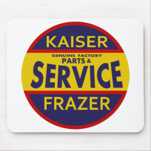 Vintage Kaiser Frazer service sign red/blue Mouse Pad
