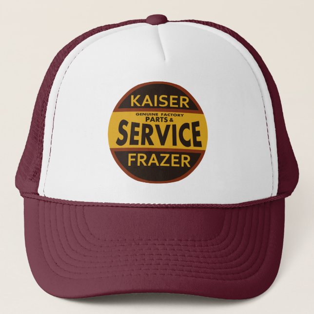 Vintage Kaiser Frazer service sign Trucker Hat (Front)
