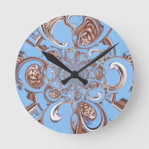 Vintage Kaleidoscope Art Print Round Clock
