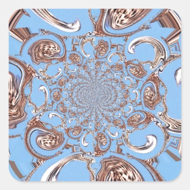 Vintage Kaleidoscope Art Print Square Sticker (Front)