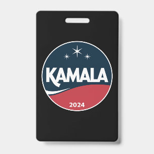 Vintage Kamala Harris 2024 For President Election ID Badge