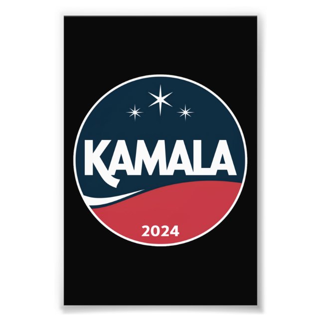 Vintage Kamala Harris 2024 For President Election Photo Print (Front)