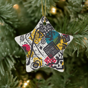 Vintage Kandinsky Kleine Welten V Bauhaus Abstract Ceramic Tree Decoration