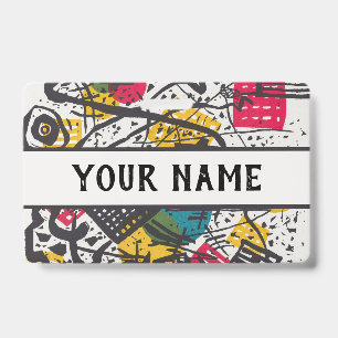 Vintage Kandinsky Kleine Welten V Bauhaus Abstract ID Badge