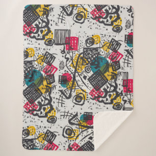 Vintage Kandinsky Kleine Welten V Bauhaus Abstract Sherpa Blanket