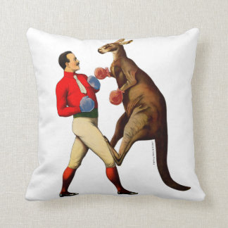 Vintage Kangaroo Boxer Boxing Sport Cushion