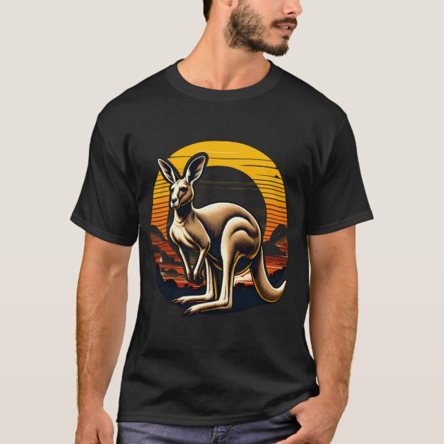 Vintage Kangaroo Sun  T-Shirt (Front)