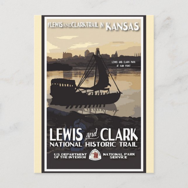 Vintage Kansas National Park Travel Postcard (Front)