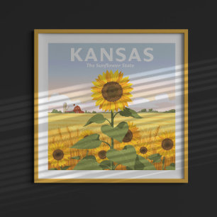 Vintage Kansas Poster