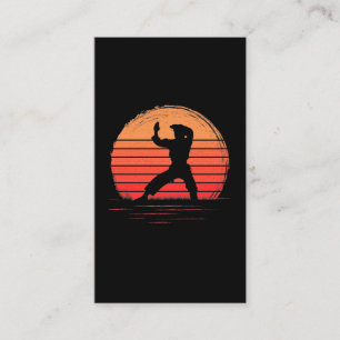 Vintage Karate Martial Arts Retro Business Card