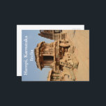 Vintage Karnataka India Vintage Tourism Travel Add Postcard<br><div class="desc">It is beautiful artistic view of Hampi architecture ancient temple of Karnataka India. It is best advertisement for travel to Karnataka,  India.</div>