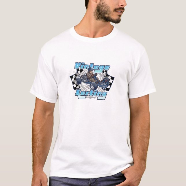 Vintage Karting Chequered flags T-Shirt (Front)