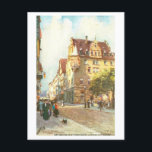 Vintage Katchenhaus and Kaiserstrasse in Heilbronn Postcard<br><div class="desc">This postcard is a reproduction of a vintage travel postcard showing the Katchenhaus and Kaiserstrasse in Heilbronn,  Germany.</div>