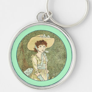 Vintage Kate Greenaway Book Illustration Key Ring