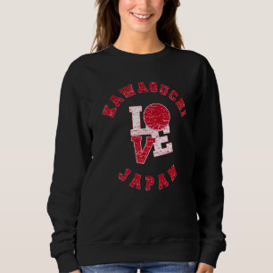 Vintage Kawaguchi Japan Love Japanese Flag Sweatshirt
