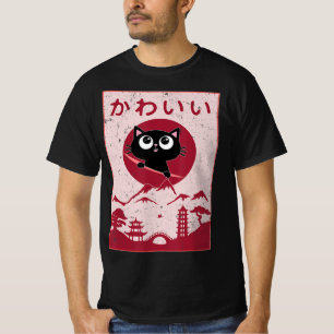 Vintage Kawaii Cat Anime Japanese Gift Girls Boys T-Shirt