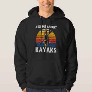 Vintage Kayaking For Men Women Kayak Paddling Hoodie