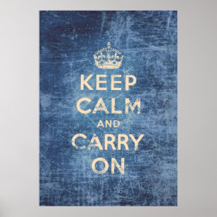 Vintage keep calm and carry on poster