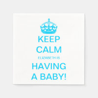 Vintage Keep Calm Blue Boy Baby Shower