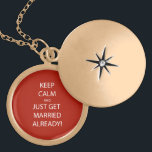 Vintage KEEP CALM  GET MARRIED Locket Necklace<br><div class="desc">Vintage KEEP CALM  GET MARRIED Already!</div>