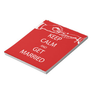 Vintage KEEP CALM GET MARRIED Notepad