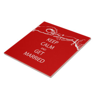Vintage KEEP CALM GET MARRIED Tile