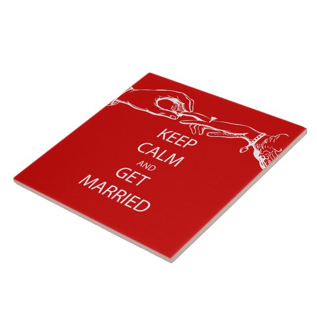 Vintage KEEP CALM  GET MARRIED Tile (Side)