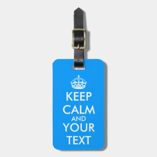 Vintage KeepCalm luggage label | Blue travel tags