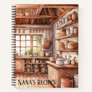 Vintage Keepsake Recipe Rustic Heirloom Notebook